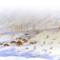 aquarelle-vallorcine-hameau-neige-2- aquarelle-vallorcine-hameau-neige-2-